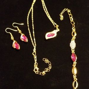 18k gold plated 4 piece set